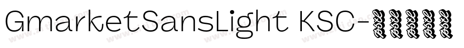 GmarketSansLight KSC字体转换